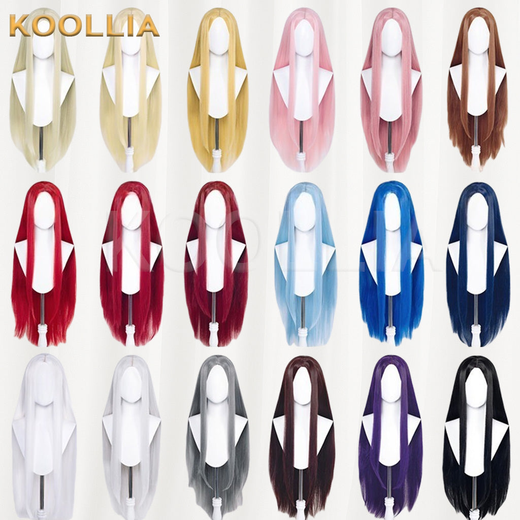 All-purpose 100cm Middle Part Long Straight Multi-color Universal Cosplay Styling Practice Basic Wig