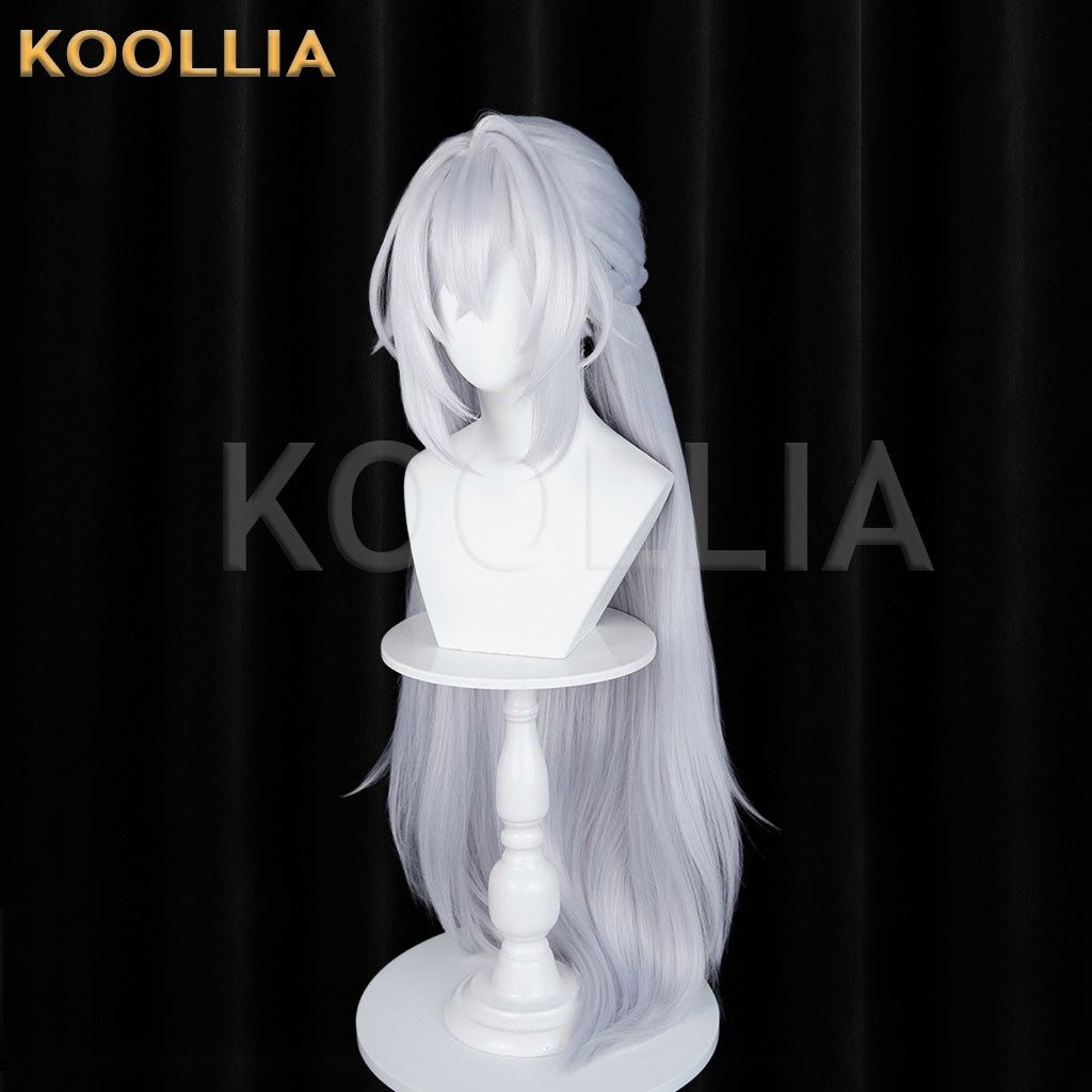 Zenless Zone Zero Severian Pure White Layered Curly Braid Basic Wig