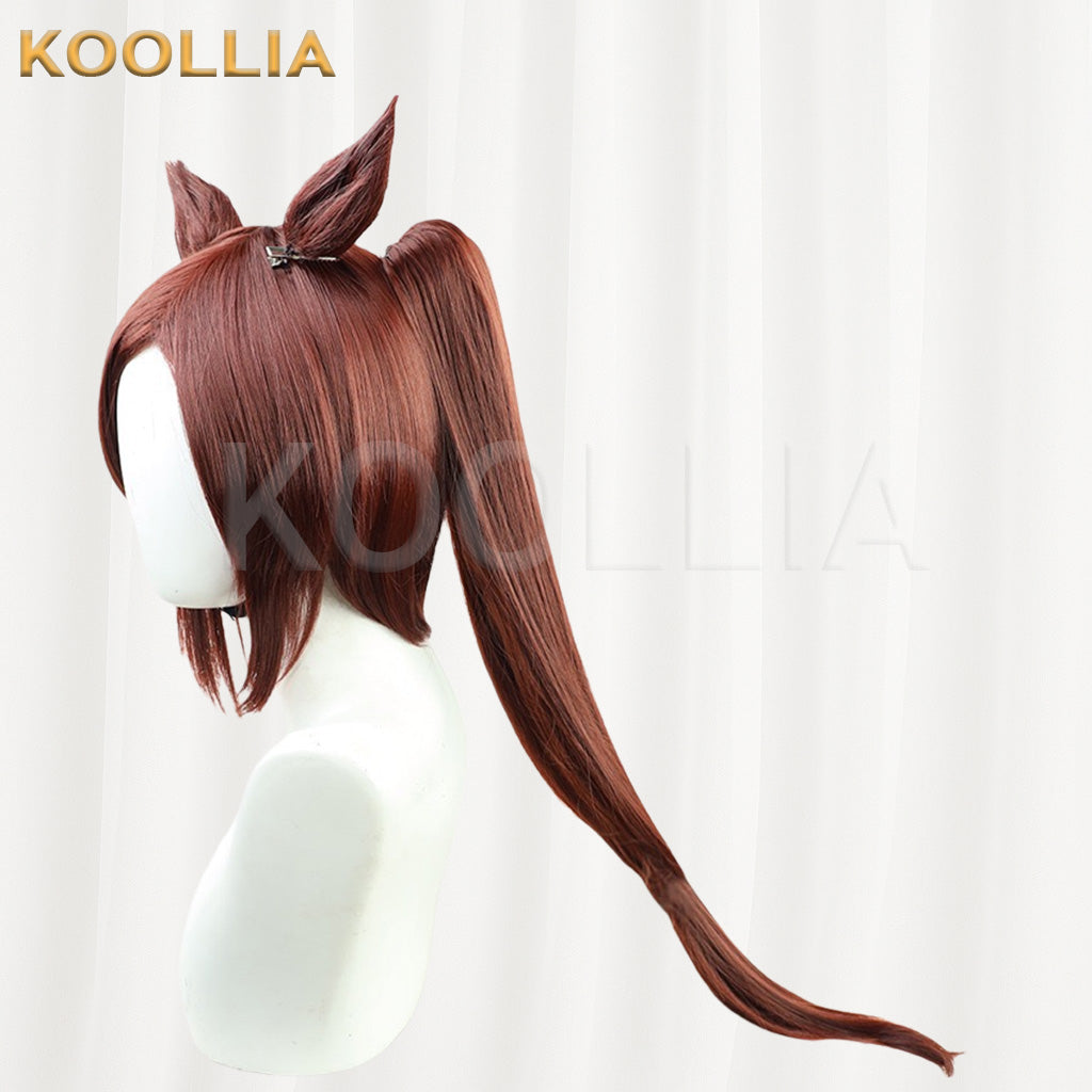 Umamusume Pretty Derby Sakura Bakushin O Reddish Brown Long Hair Basic Wig