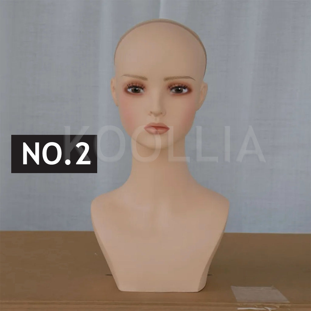 Realistic PVC Mannequin Head – Insertable Practice Head for DIY Makeup & Hairstyling Pin Work Wig Stylist Tools
