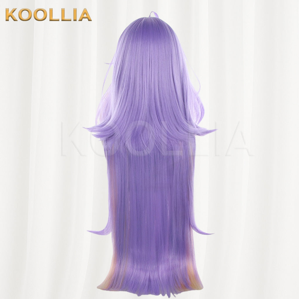 Neverness to Everness Fatia Purple With Yellow Highlights Basic Wig