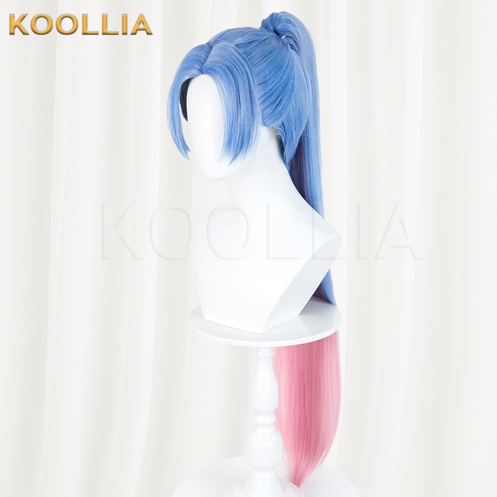 Soul Land 2 Tang Wutong Sky Blue To Peach Pink Ombre Basic Wig
