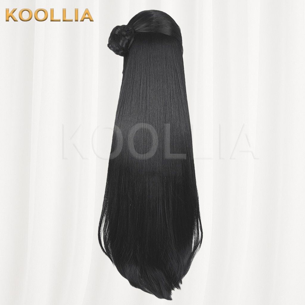 Neverness to Everness Xun Solid Matte Black Basic Wig