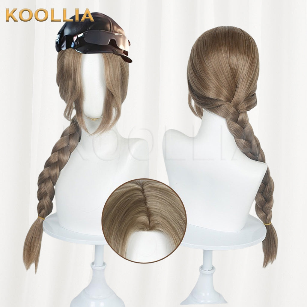 Delta Action Die Flax Brown Thickened Braid Basic Wig