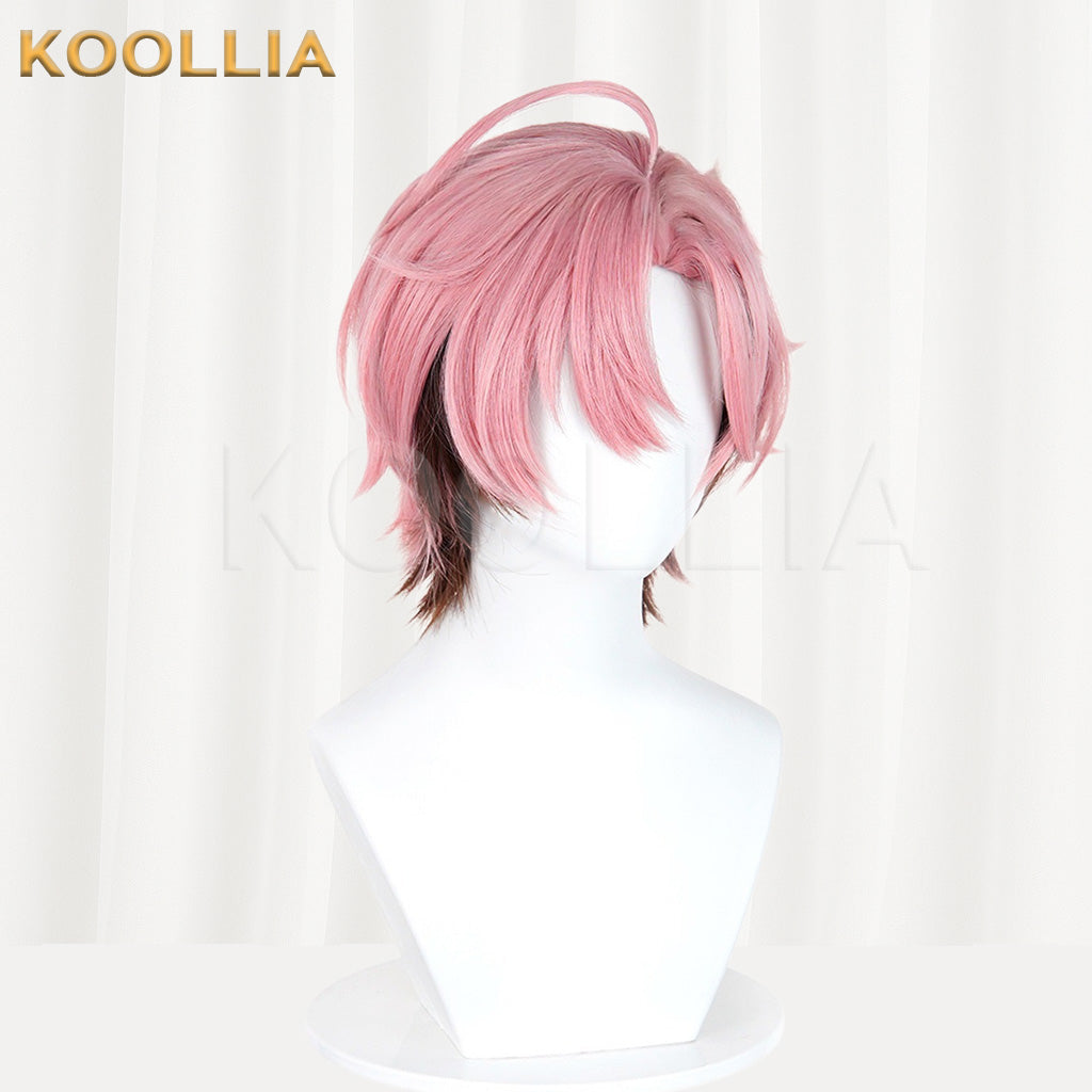 Ensemble Stars Kuon Tamami Pink Brown Gradient Spiky Short Basic Wig