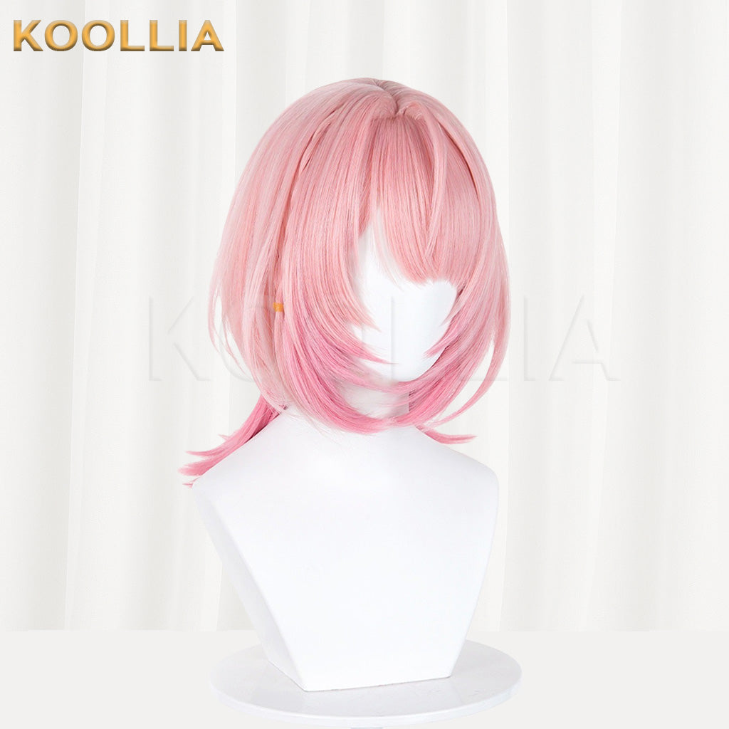 Zenless Zone Zero Lamir Soft Pink Medium Short Upswept Basic Wig