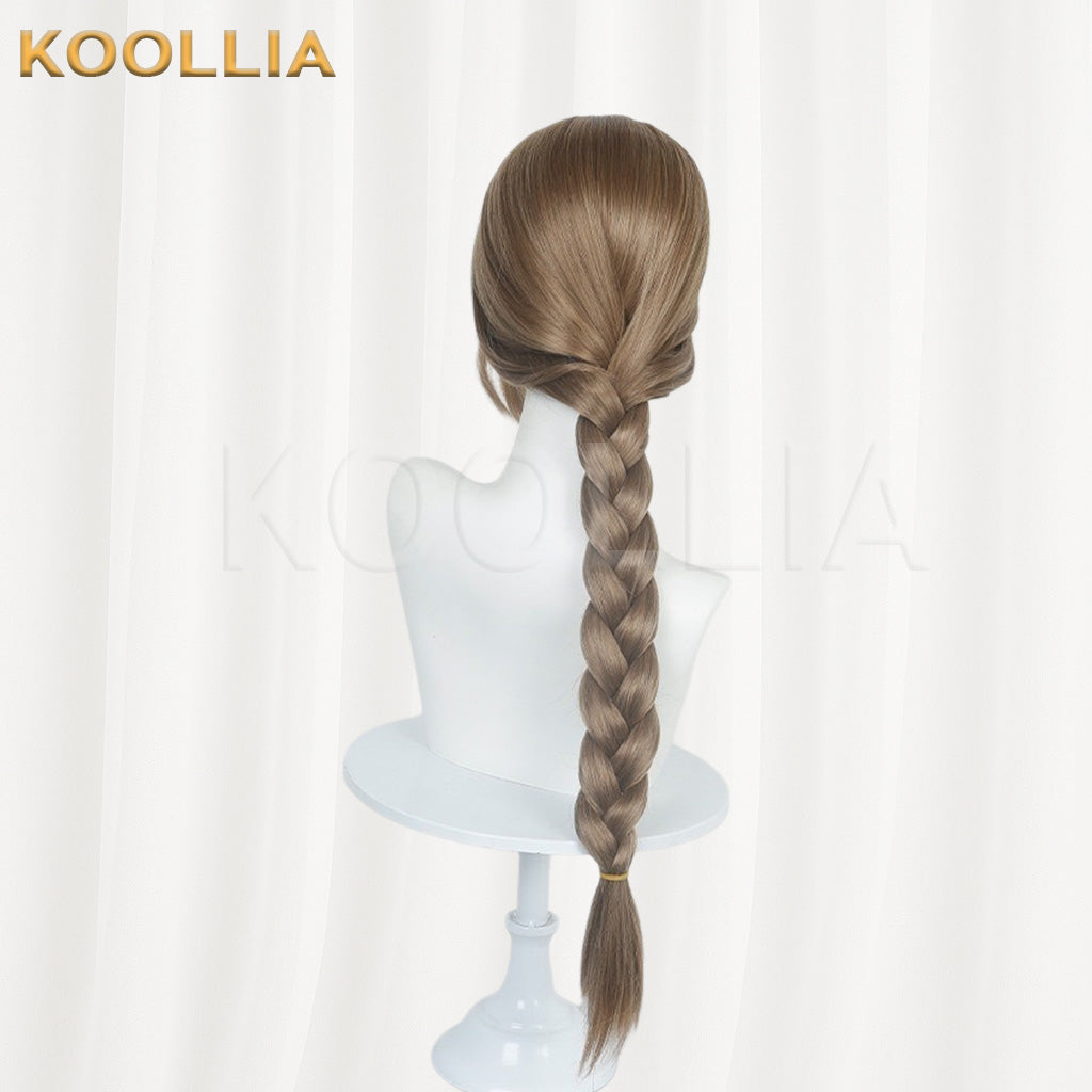 Delta Action Die Flax Brown Thickened Braid Basic Wig