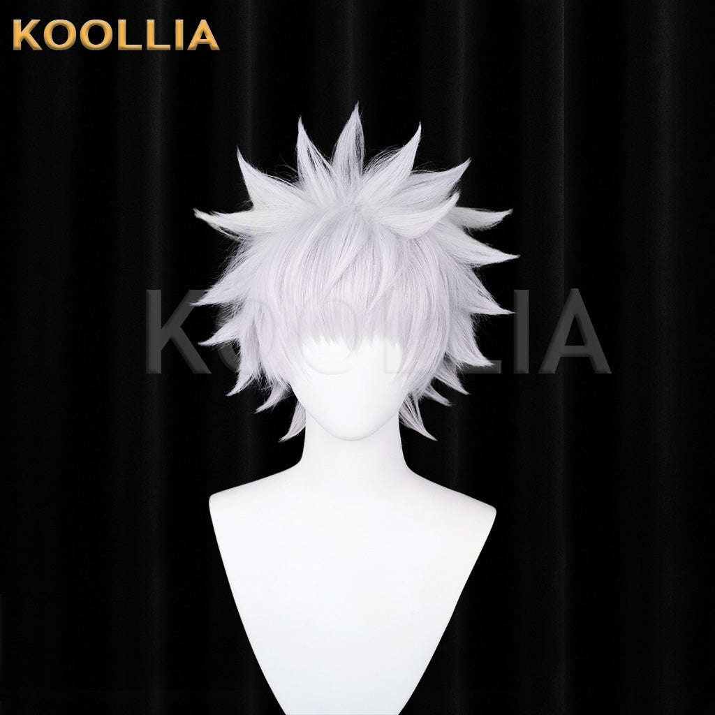 Hunter x Hunter Killua Short Silvery White Hair Basic Wig