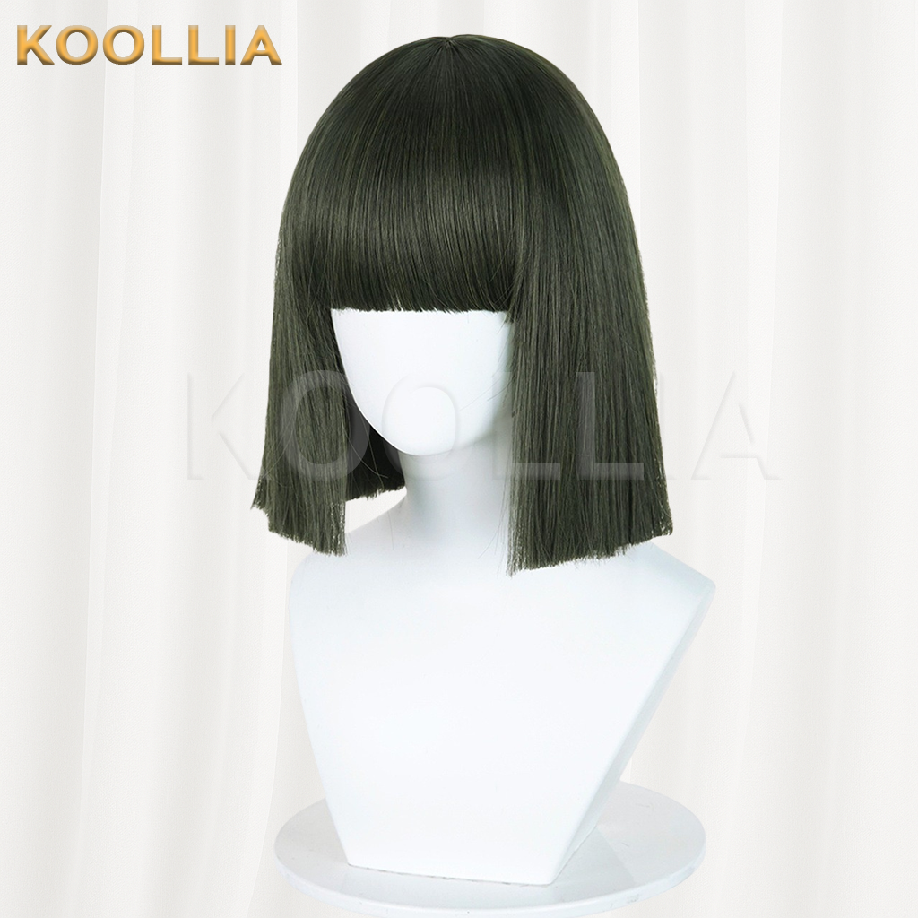 Spirited Away Haku Solid Dark Green Basic Wig