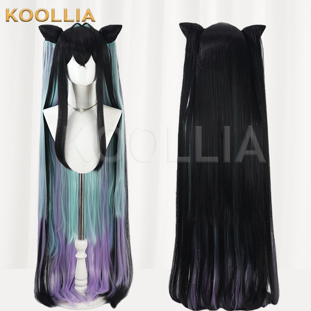 NIKKE Little Mermaid Black Gradient Double Ponytail Basic Wig