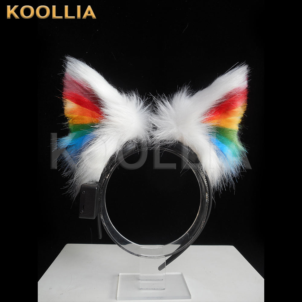 KOOLLIA Smart Rainbow Ears Pro - 4-Servo Animations & Head Tracking (Perfect for Cosplay/Parties) Animal Ear Lively Series