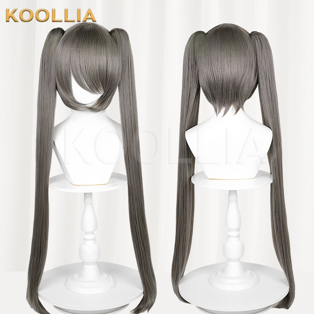 All-purpose Wig Hatsune Miku Twintails With Tiger Mouth Clip