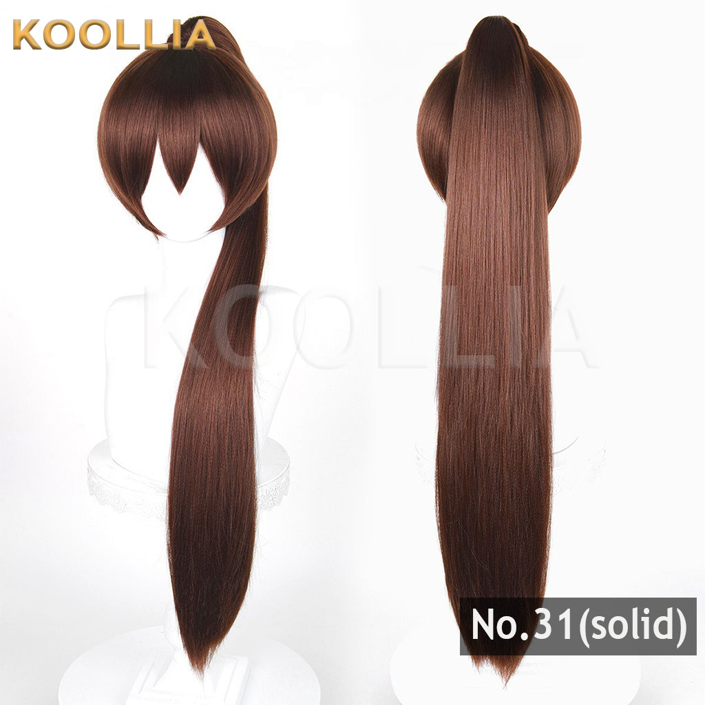 All-purpose 80cm Thick Fluffy Corn Fiber Ponytail with Tiger Mouth Clip