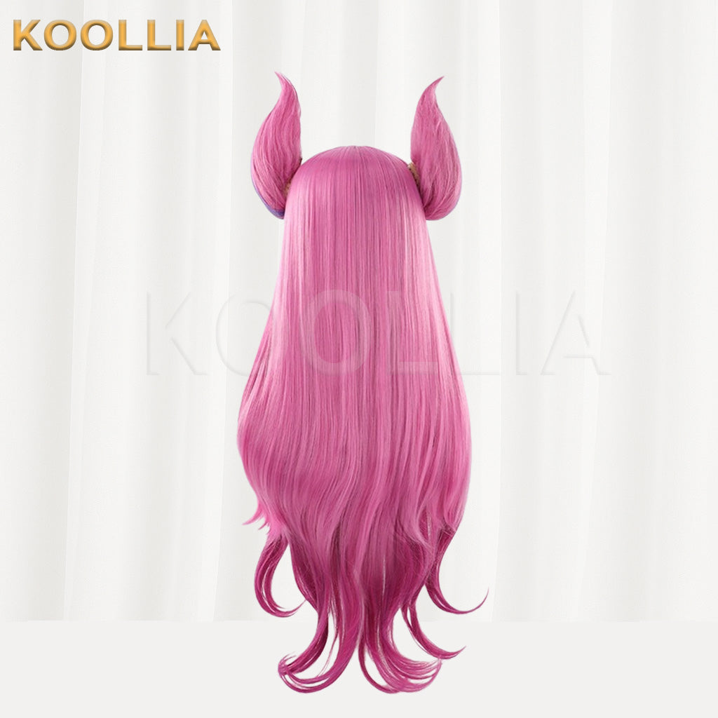 League of Legends & Star Guardian Kai'Sa Pink Purple Gradient Extra-Long Basic Wig