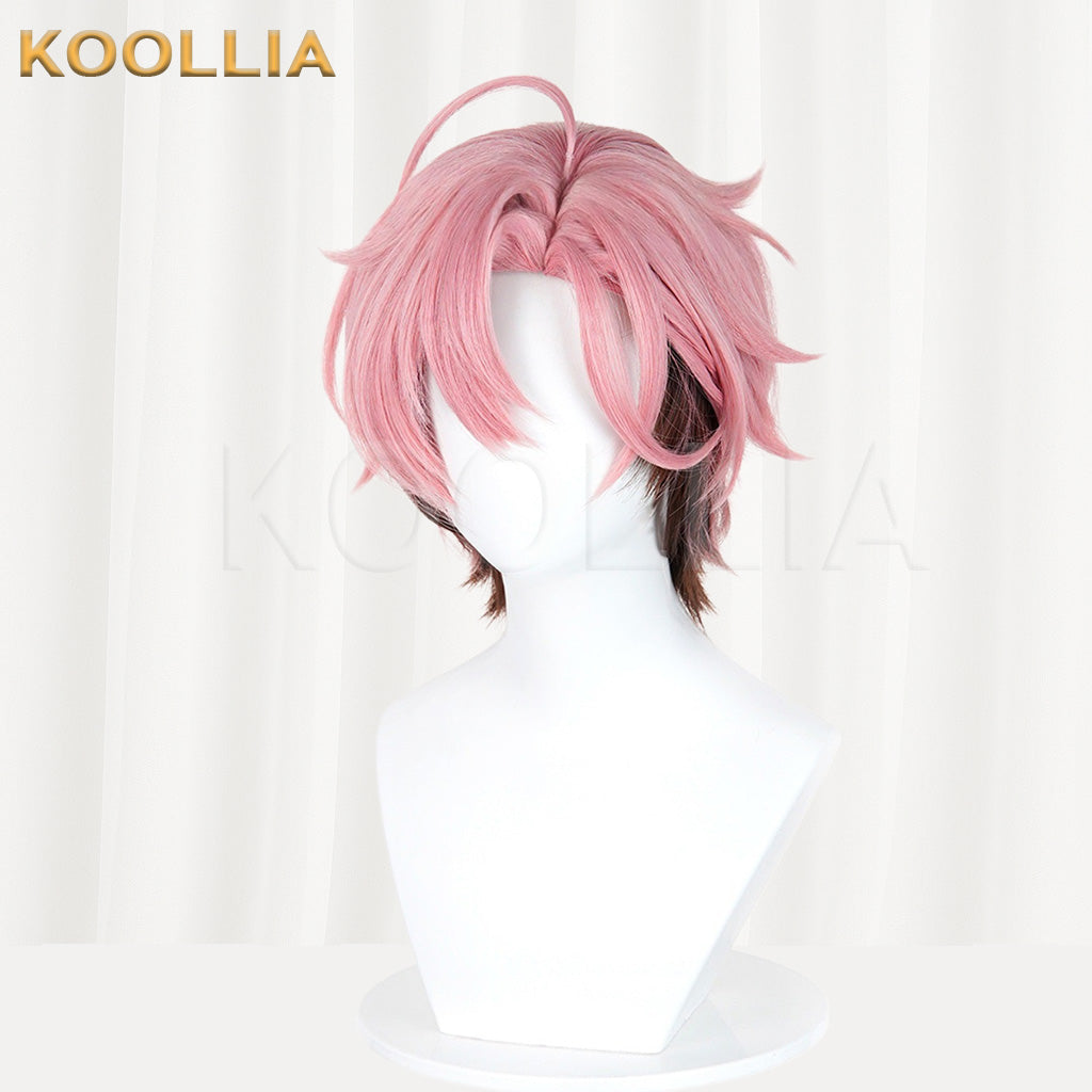 Ensemble Stars Kuon Tamami Pink Brown Gradient Spiky Short Basic Wig