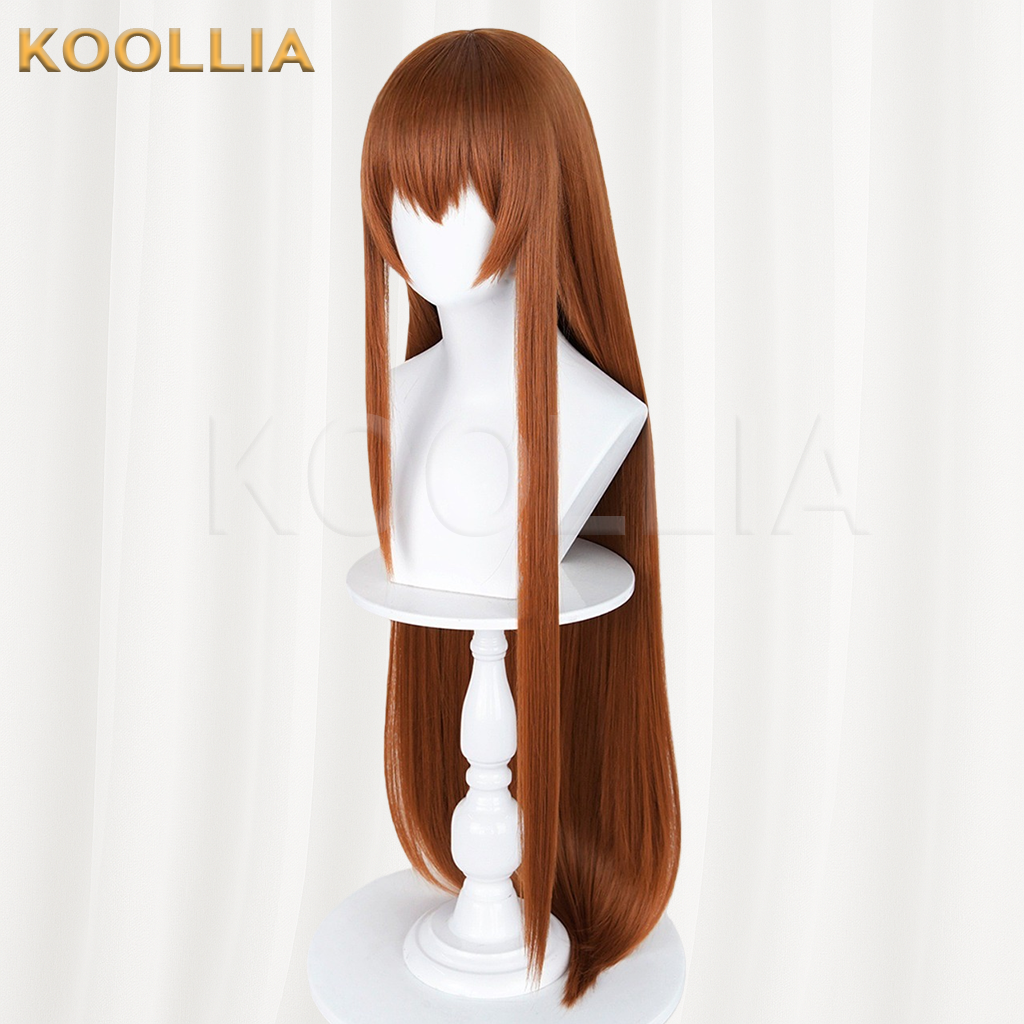 Steins;Gate Makise Kurisu Solid Warm Brown Basic Wig