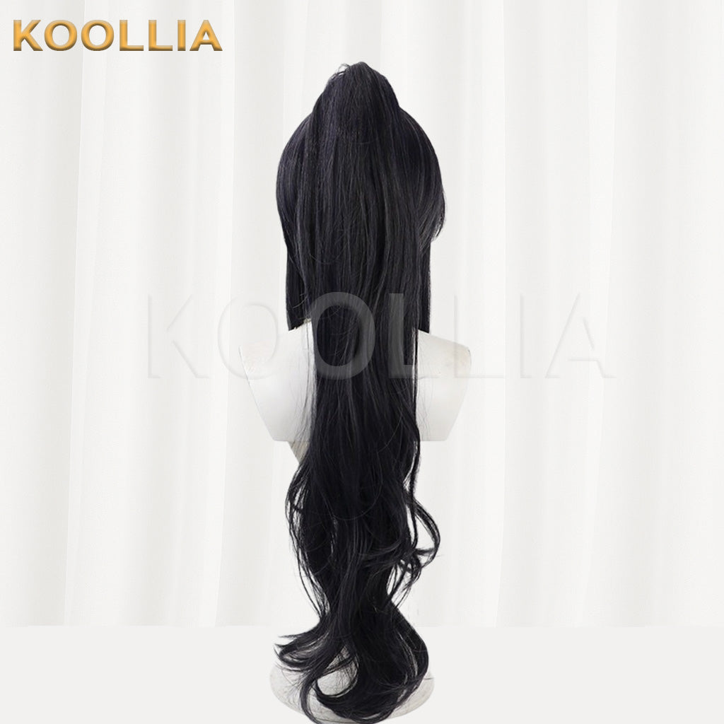 Blue Archive Kozeki Ui Black Long Ponytail Basic Wig