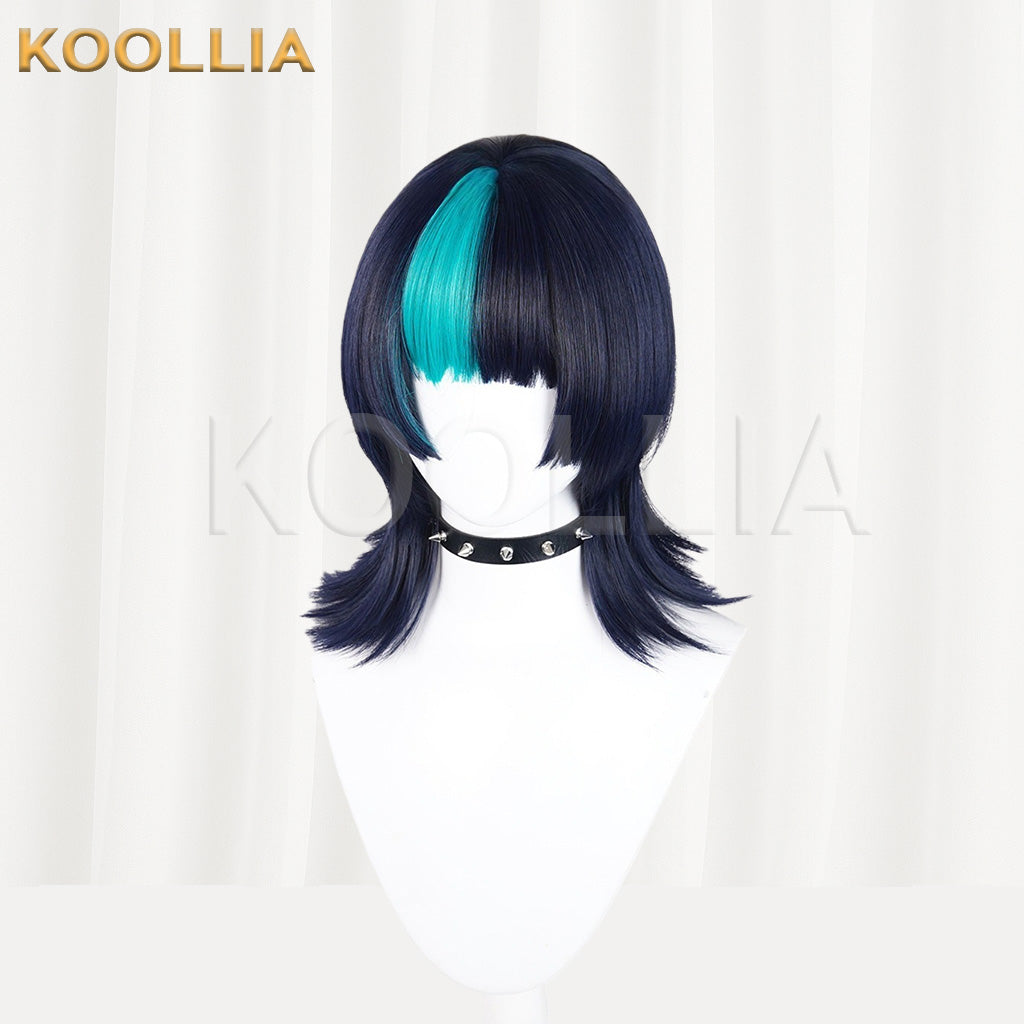 Jujutsu Kaisen Kirara Hoshino Navy Teal Highlight Mullet Basic Wig