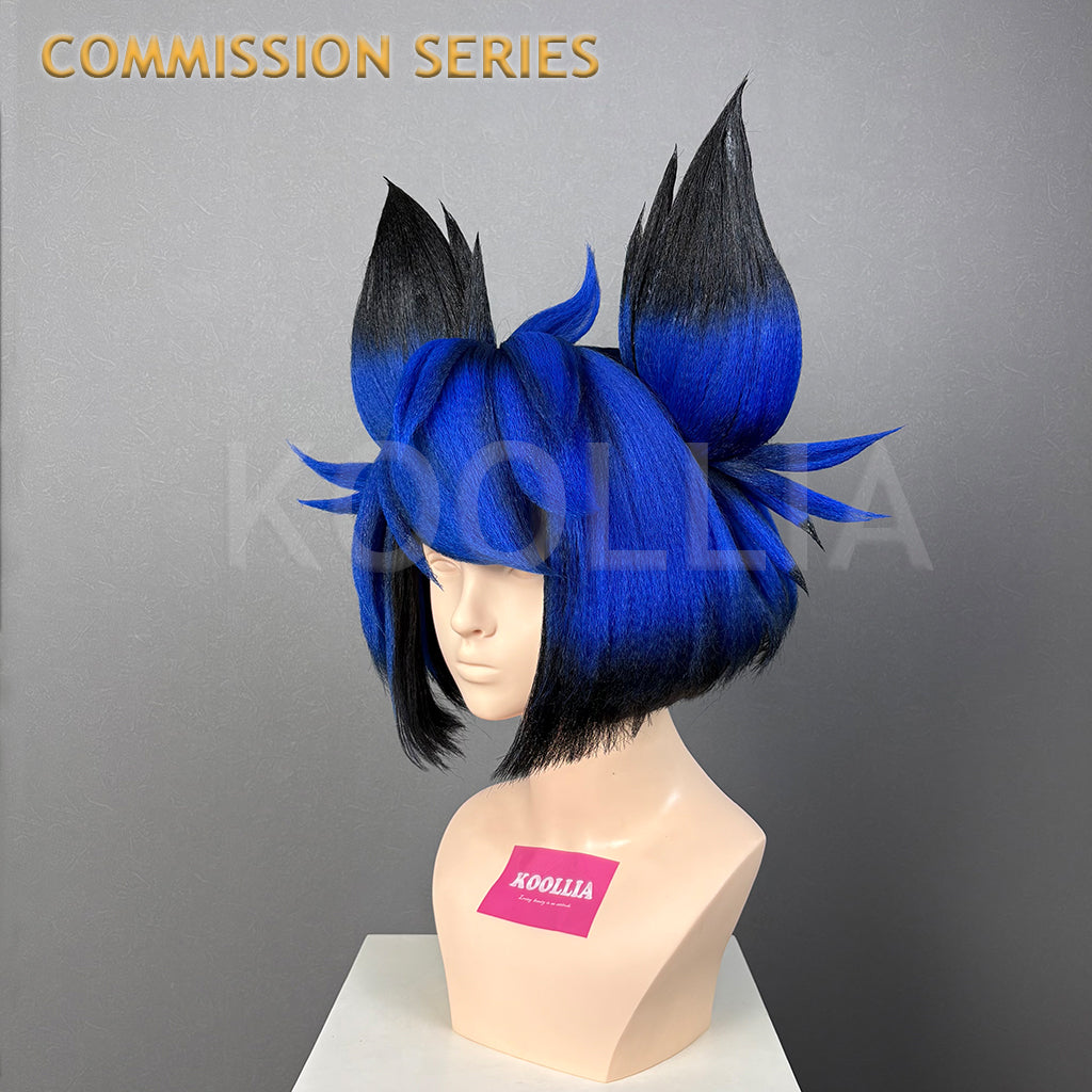 Hazbin Hotel Blue Alastor Commission Wig