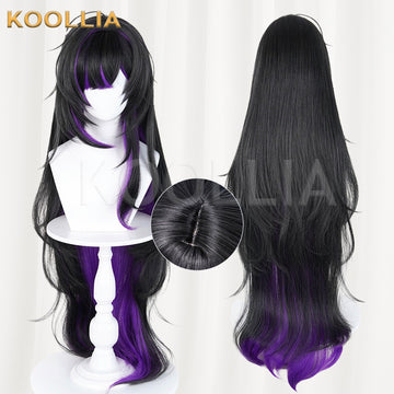 Goddess of Victory NIKKE Rebell Black-Purple Gradient Basic Wig Multi-angle Display by koollia