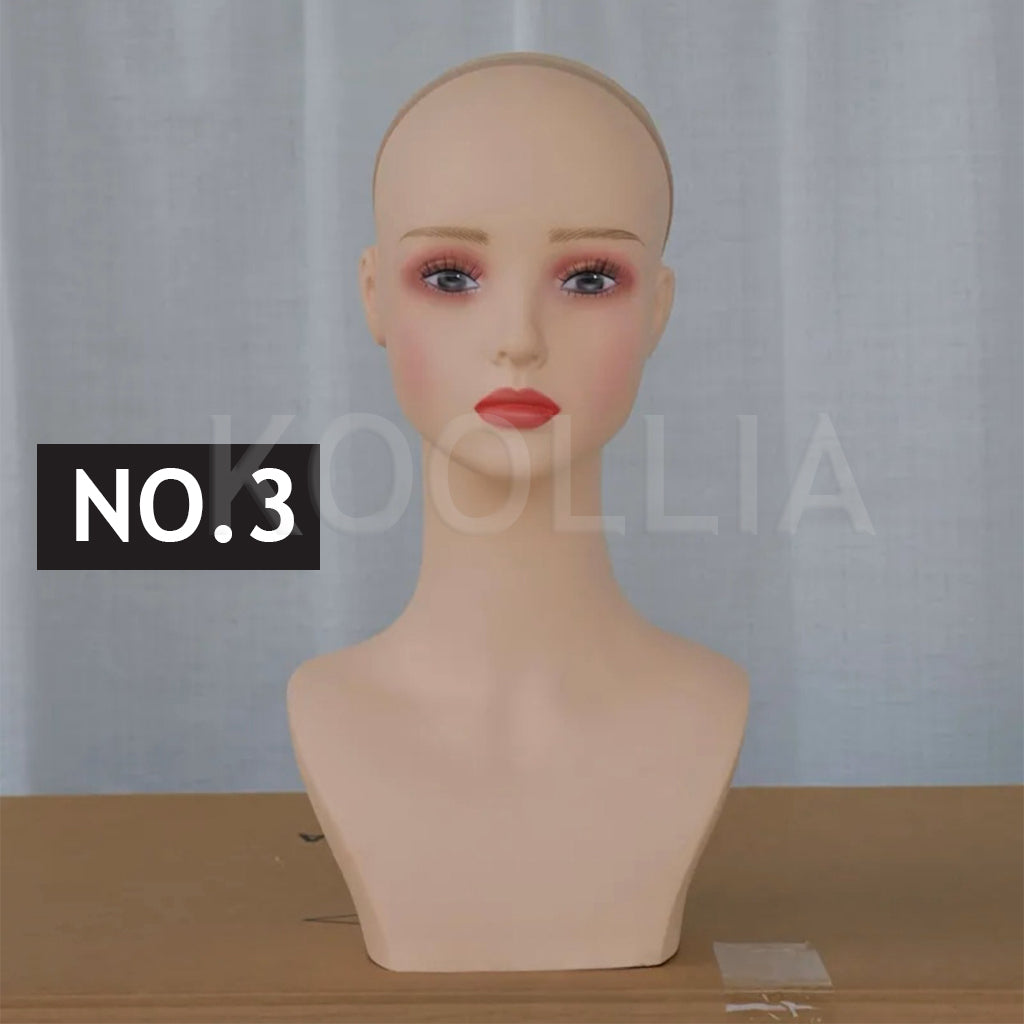 Realistic PVC Mannequin Head – Insertable Practice Head for DIY Makeup & Hairstyling Pin Work Wig Stylist Tools