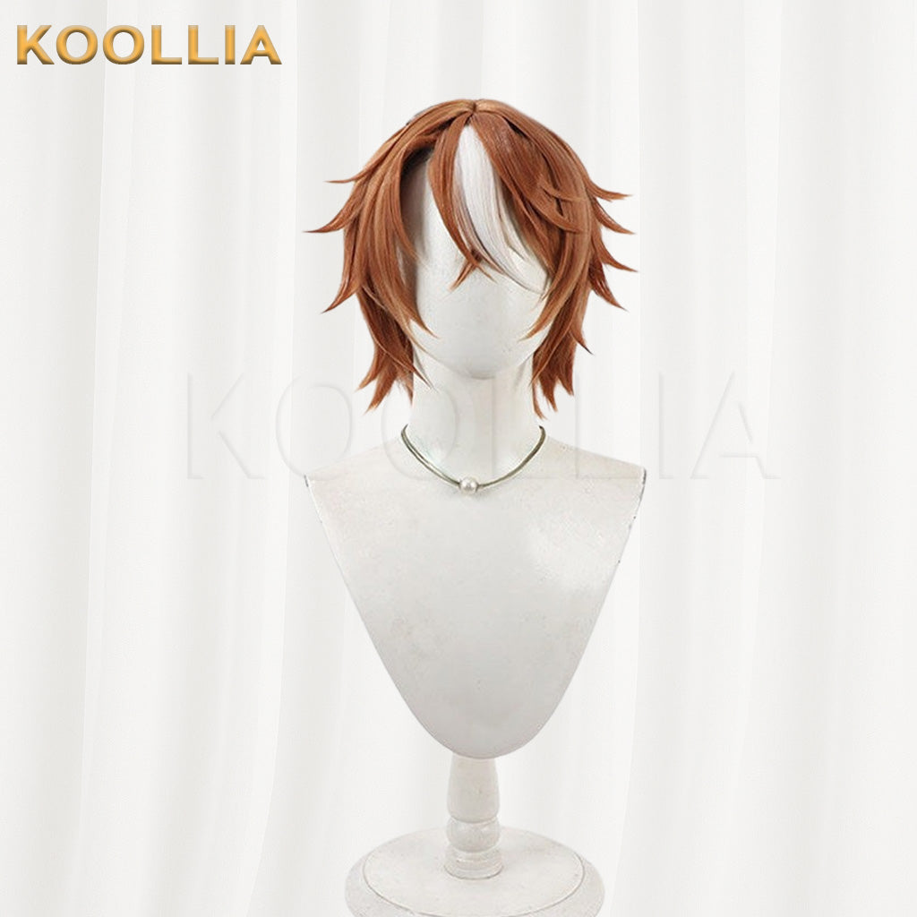 Uma Musume Pretty Derby Dictus Striker Brown White Short Hair with Ears Basic Wig