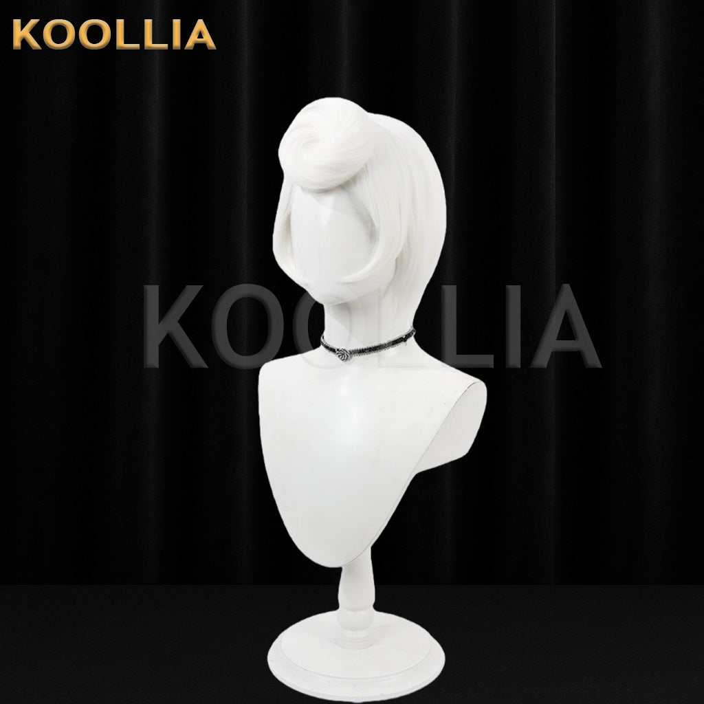 Hazbin Hotel Rosie Pure White Bun Basic Wig