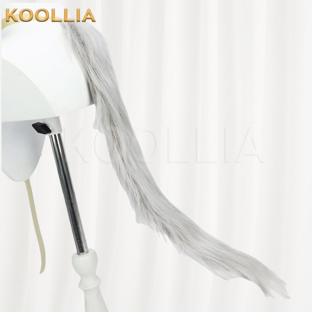 Umamusume: Pretty Derby Gold Ship Long Silver Gray Hair with Ears Basic Wig