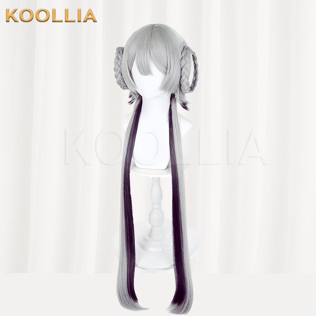 Virtual Singer Luo Tianyi(Armed Girl) Long Grey Hair Basic Wig