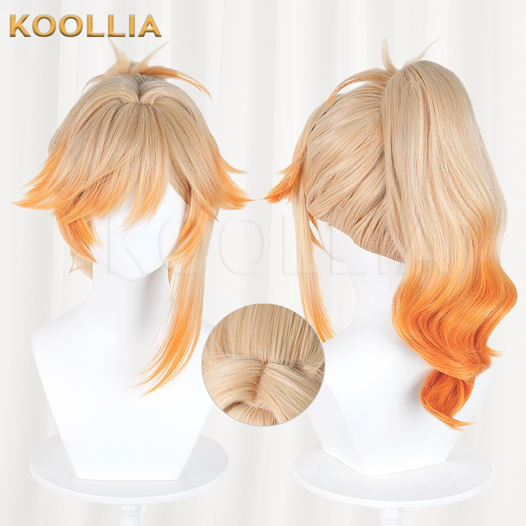 Honor of Kings Mayene Light Blonde & Orange Ombre Basic Wig