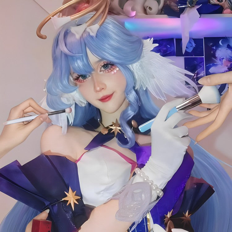 Honkai: Star Rail Robin Long Blue Hair Basic Wig