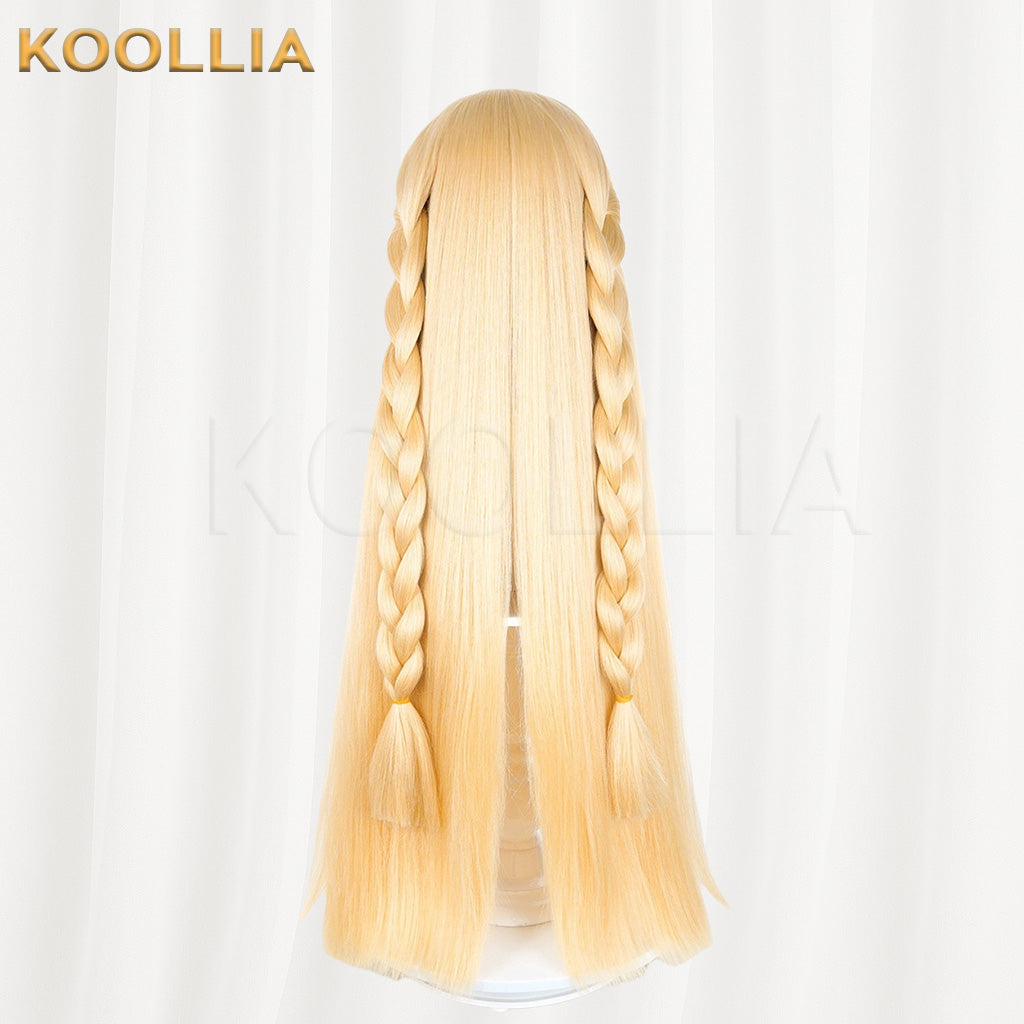 Zenless Zone Zero Nomu Light Cream Gold Long Double Braided Basic Wig