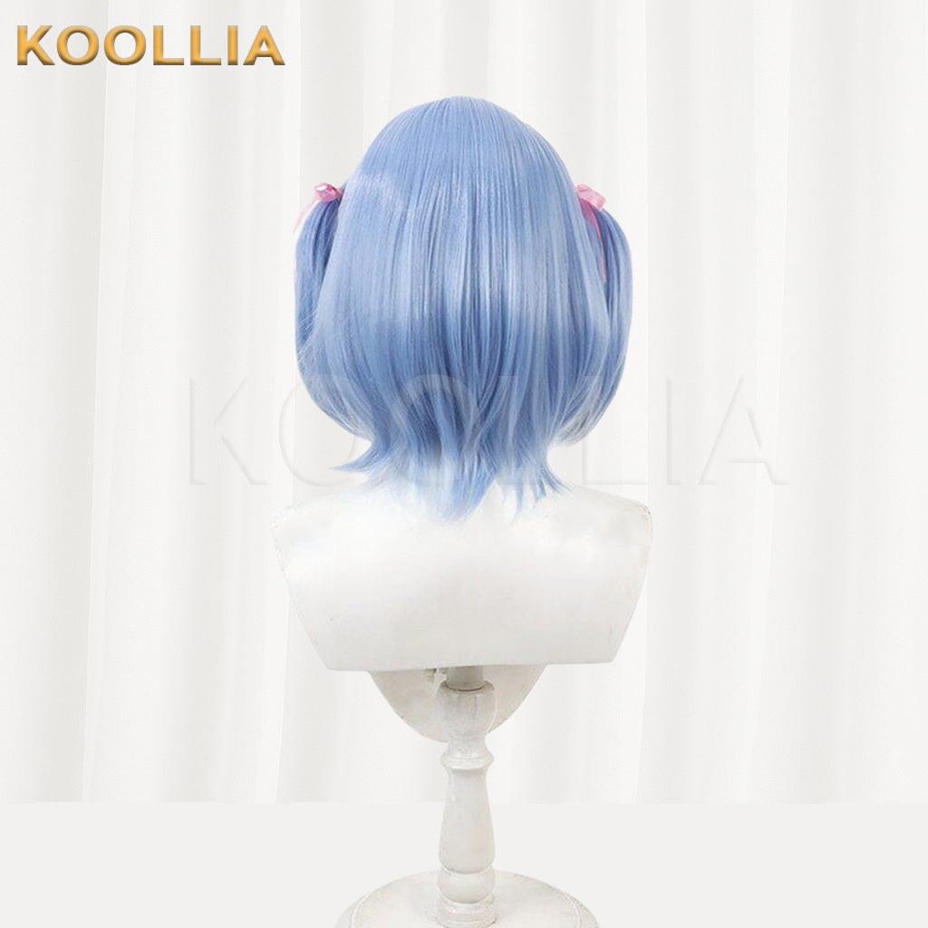 Virtual Singer Usada Pekora Light Blue Twin Tails Basic Wig