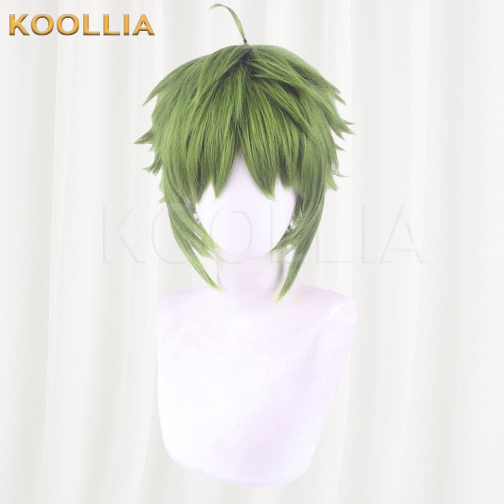 Mushoku Tensei Sylphiette Grass Green Spiky Short Cosplay Basic Wig
