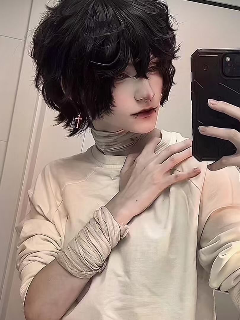 Bungo Stray Dogs Dazai Osamu Short Brown Hair Basic Wig