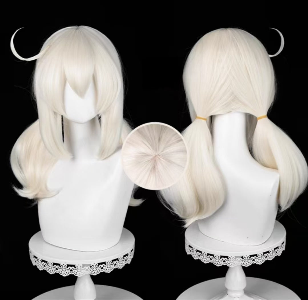 Genshin Impact Klee Long White Hair Basic Wig