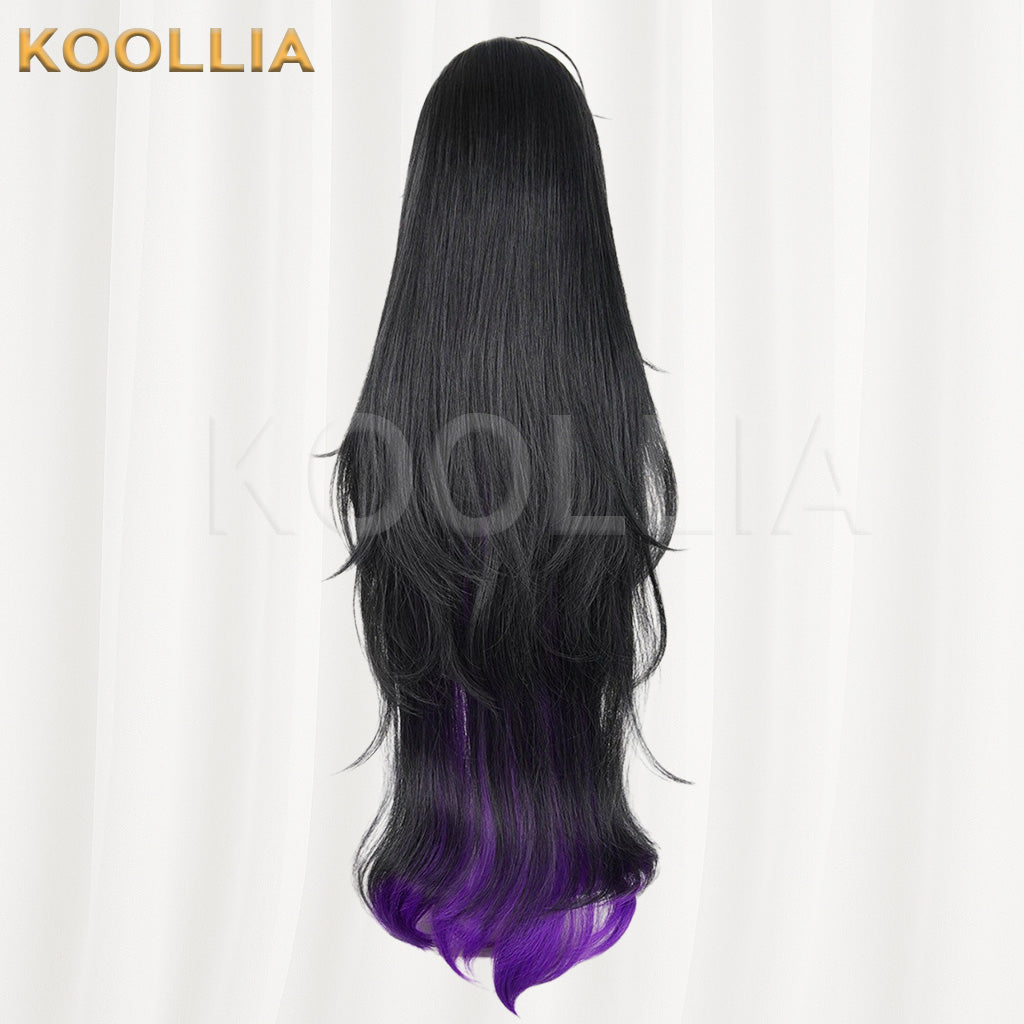 Goddess of Victory: NIKKE Rebell Black‑Purple Gradient Basic Wig