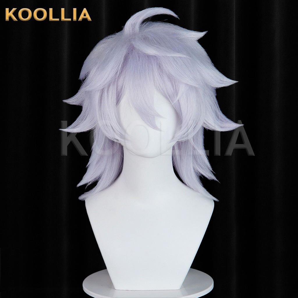 Roco Kingdom Enzo Mixed Silver Purple Flip-up Basic Wig