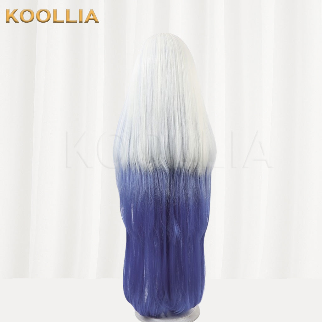 Hazbin Hotel Emily White to Blue Gradient Basic Wig