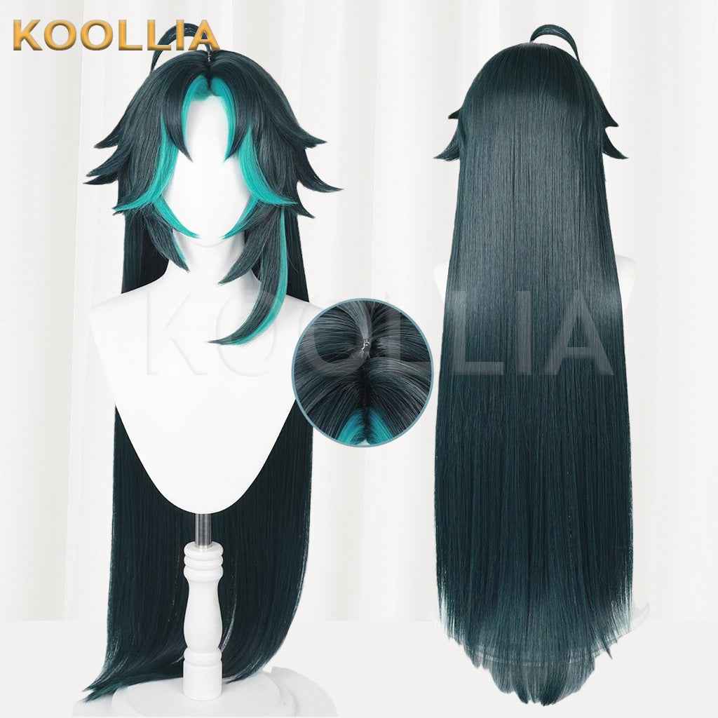 Genshin Impact Xiao Short/Long Green Hair Basic Wig
