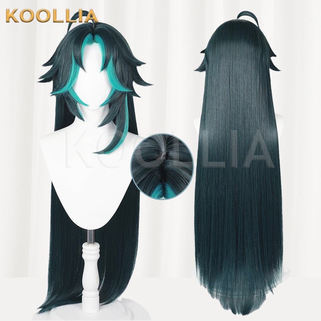 Genshin Impact Xiao Short/Long Green Hair Basic Wig
