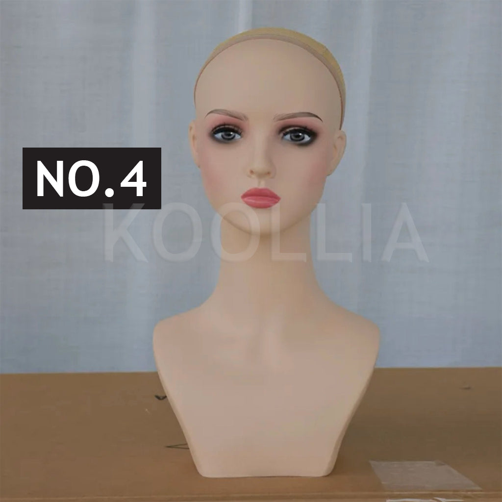 Realistic PVC Mannequin Head – Insertable Practice Head for DIY Makeup & Hairstyling Pin Work Wig Stylist Tools