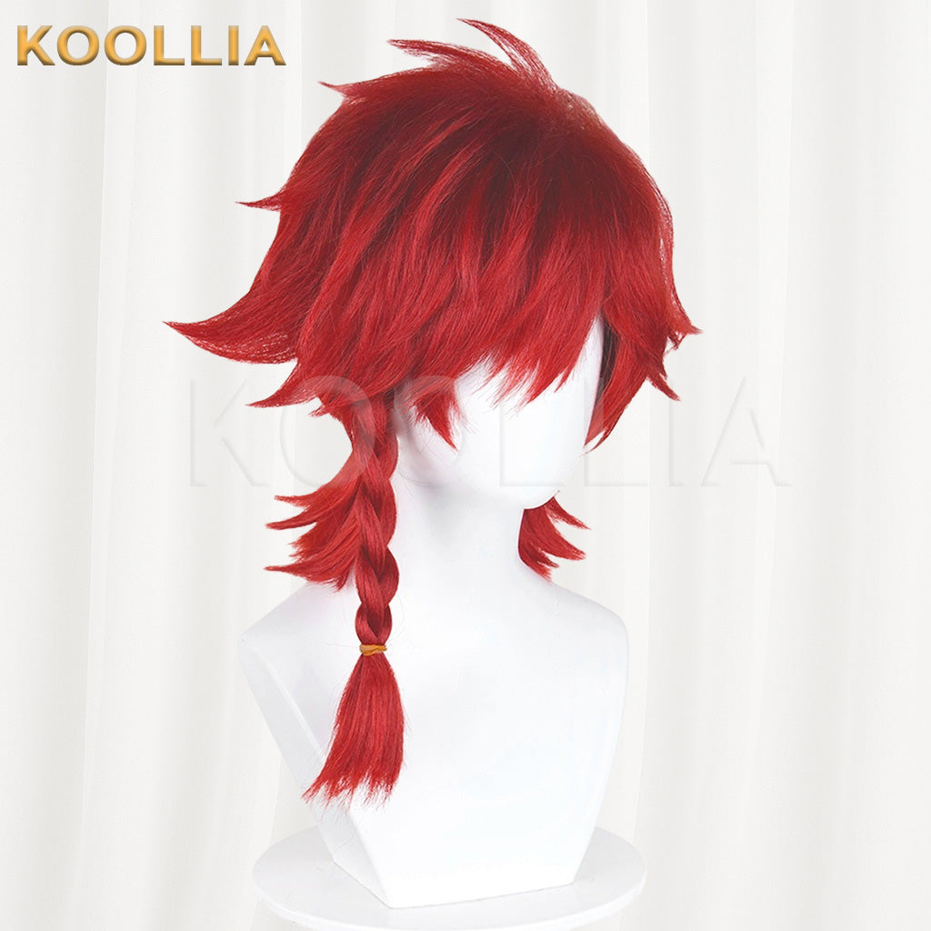 Honor Of Kings Pei Qinhu Bright Red Basic Wig