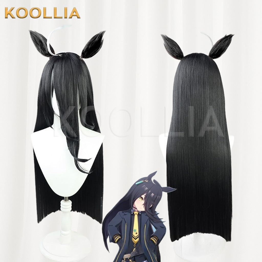 Uma Musume Pretty Derby Manhattan Cafe 100cm Extra Long Black Basic Wig