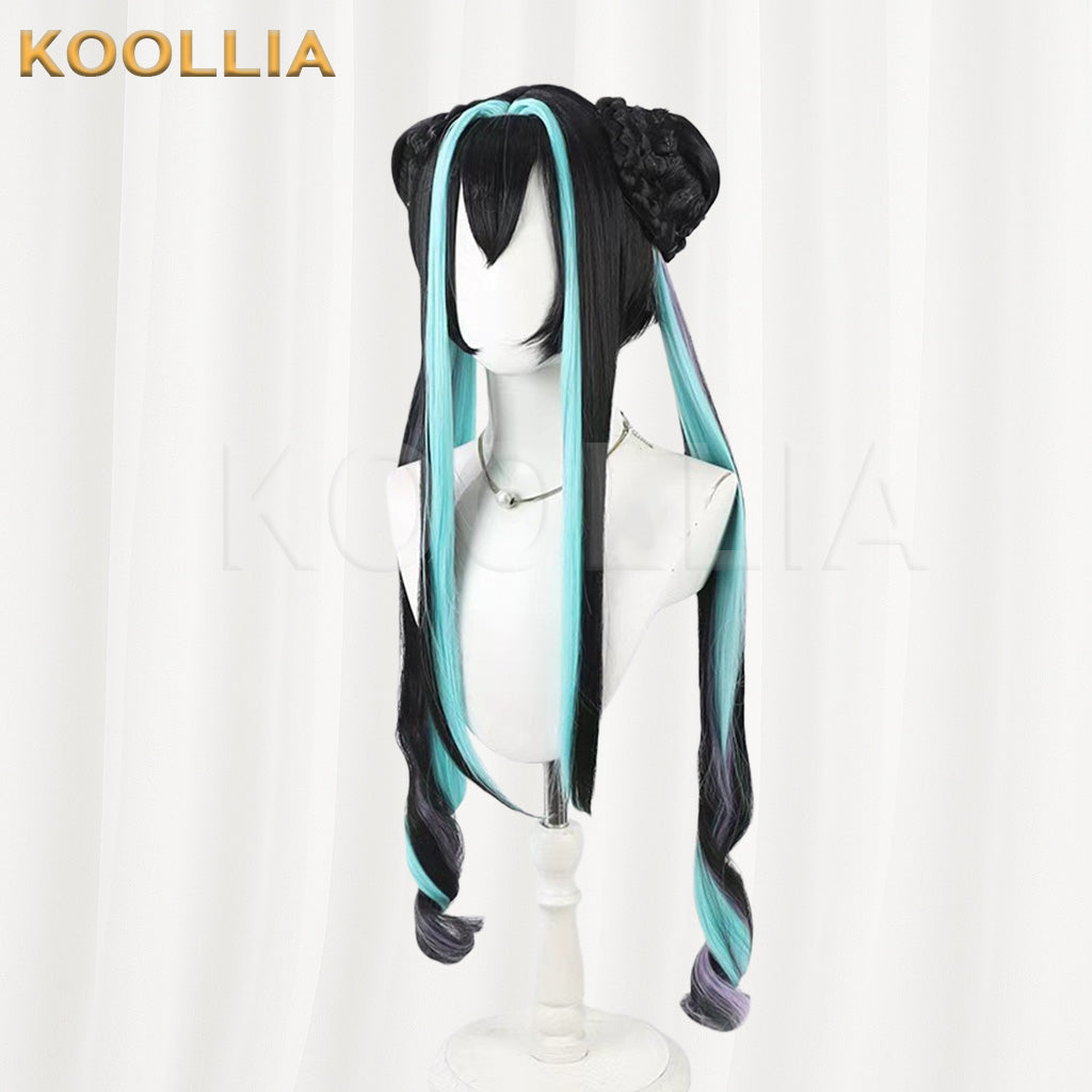 NIKKE: Goddess of Victory Siren Black Blue Basic Wig