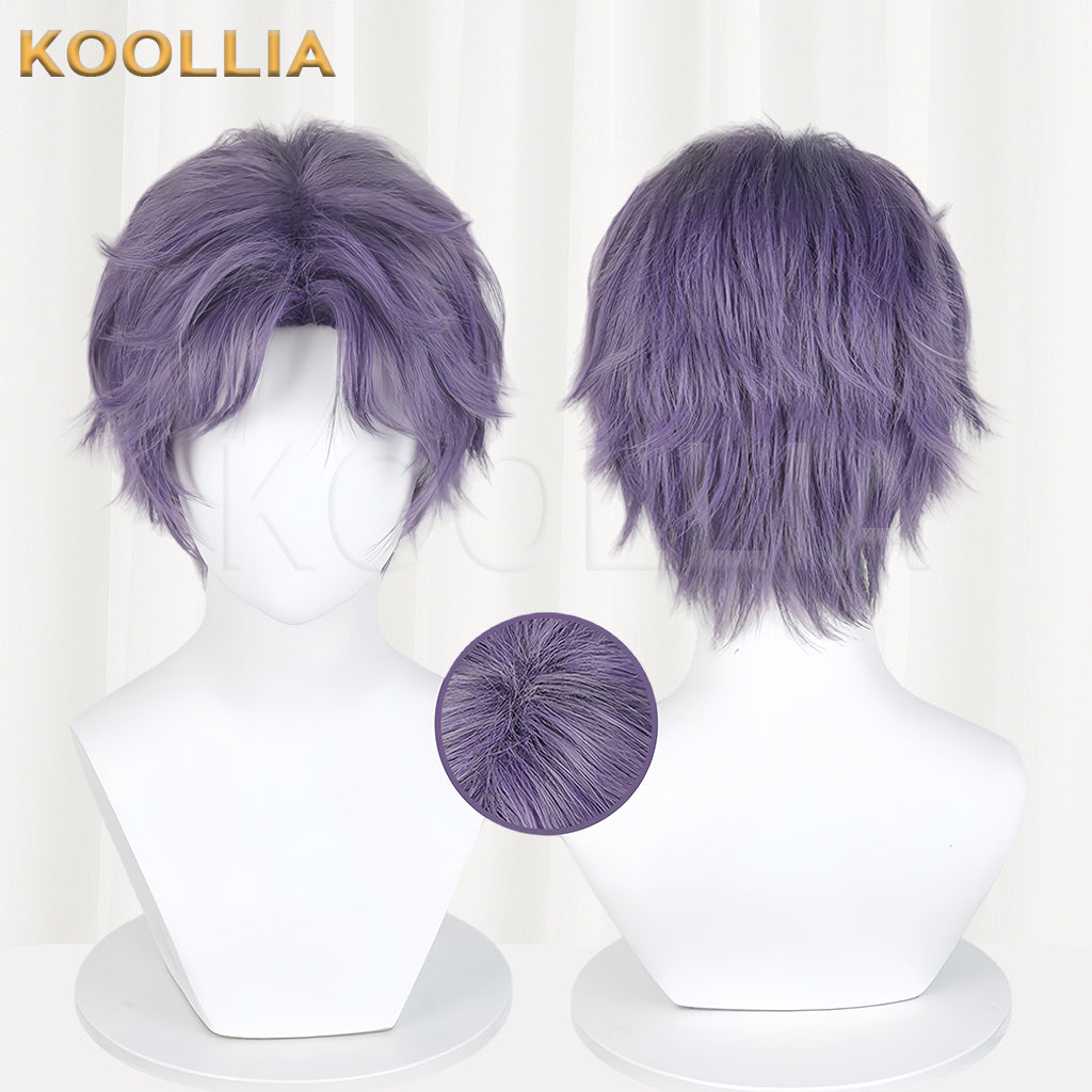 Love and Deepspace Rafayel Short Purple Hair Basic Wig