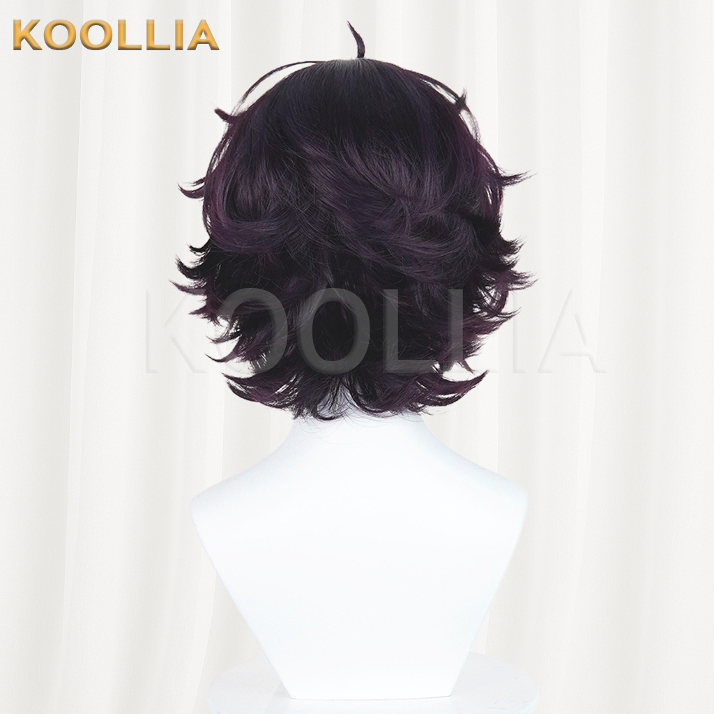 Atelier of Witch Hat Agate Dark Purple Black Short Curly Basic Wig