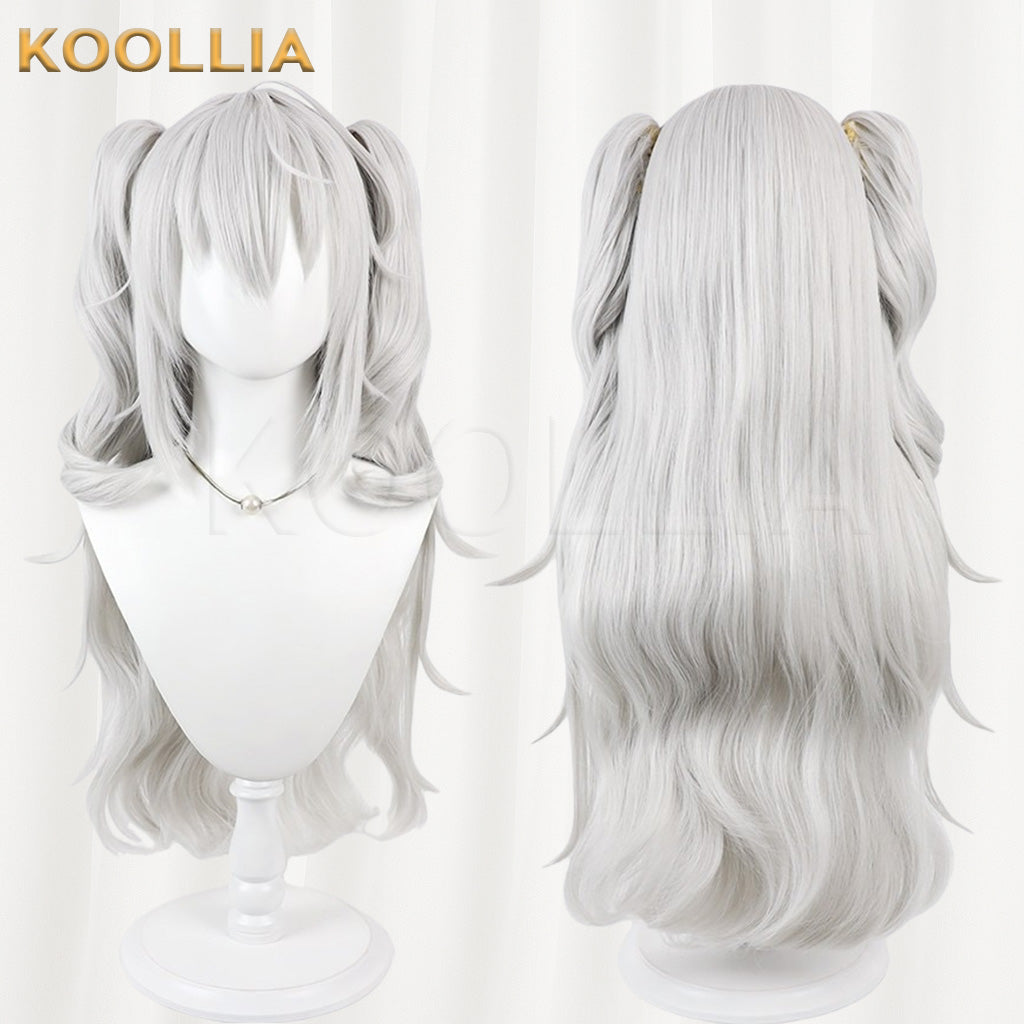 VTuber Kuzuha Silver Gray Basic Wig