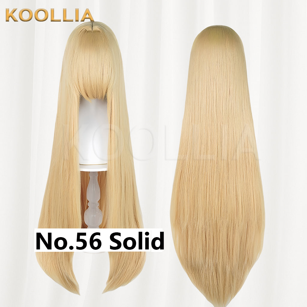 Thickened All-purpose 100cm High Temperature Root Boost Basic Wig with Scalp Top (Around 600g)