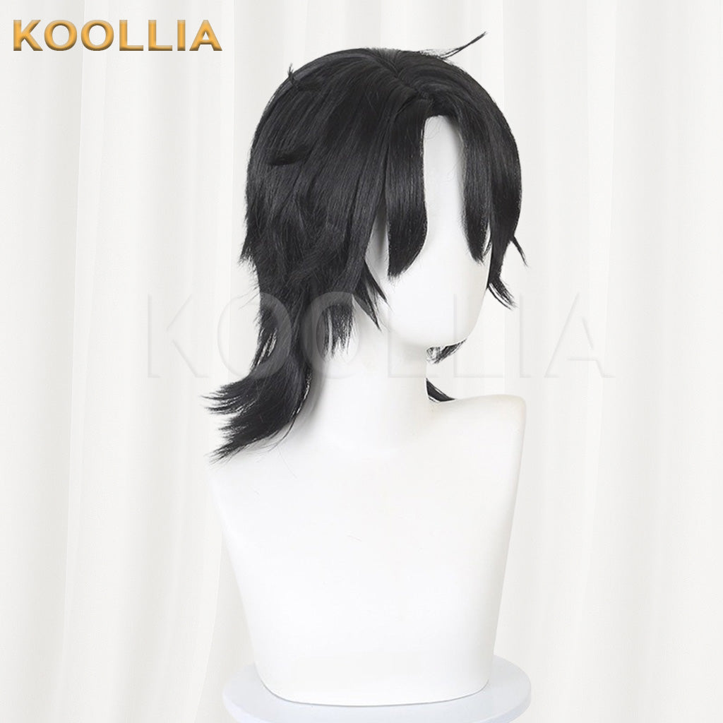 Tou Qi Guai Tan Huai Yunqing Solid Black Basic Wig